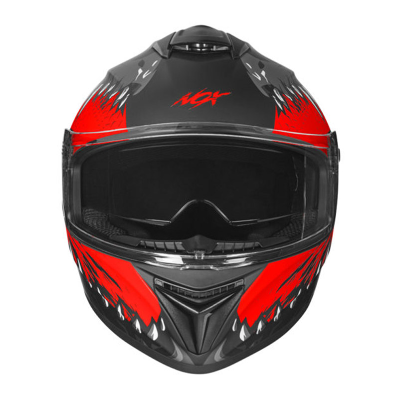 Κράνος Nox N918 Beast mat μαύρο/κόκκινο