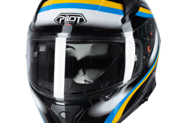 Κράνος Pilot Snake SV Racing μαύρο/μπλε/κίτρινο gloss