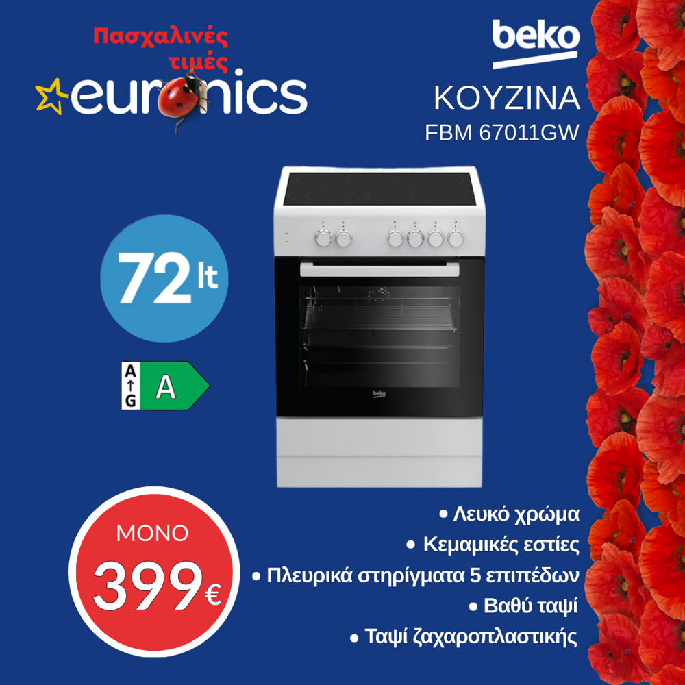 BEKO FBM 67011 GW Κουζίνα Ελεύθερη